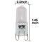 SUNLITE 50w 120v T3.5 G9 Frosted Single Ended Halogen Light Bulb